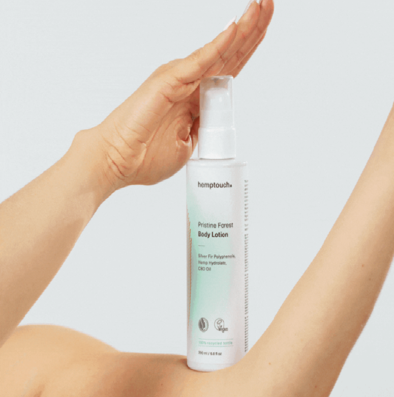 drėkinantis kūno losjonas 'Nepaprastas Miškas' mažina sausumą, drėkina Hemptouch