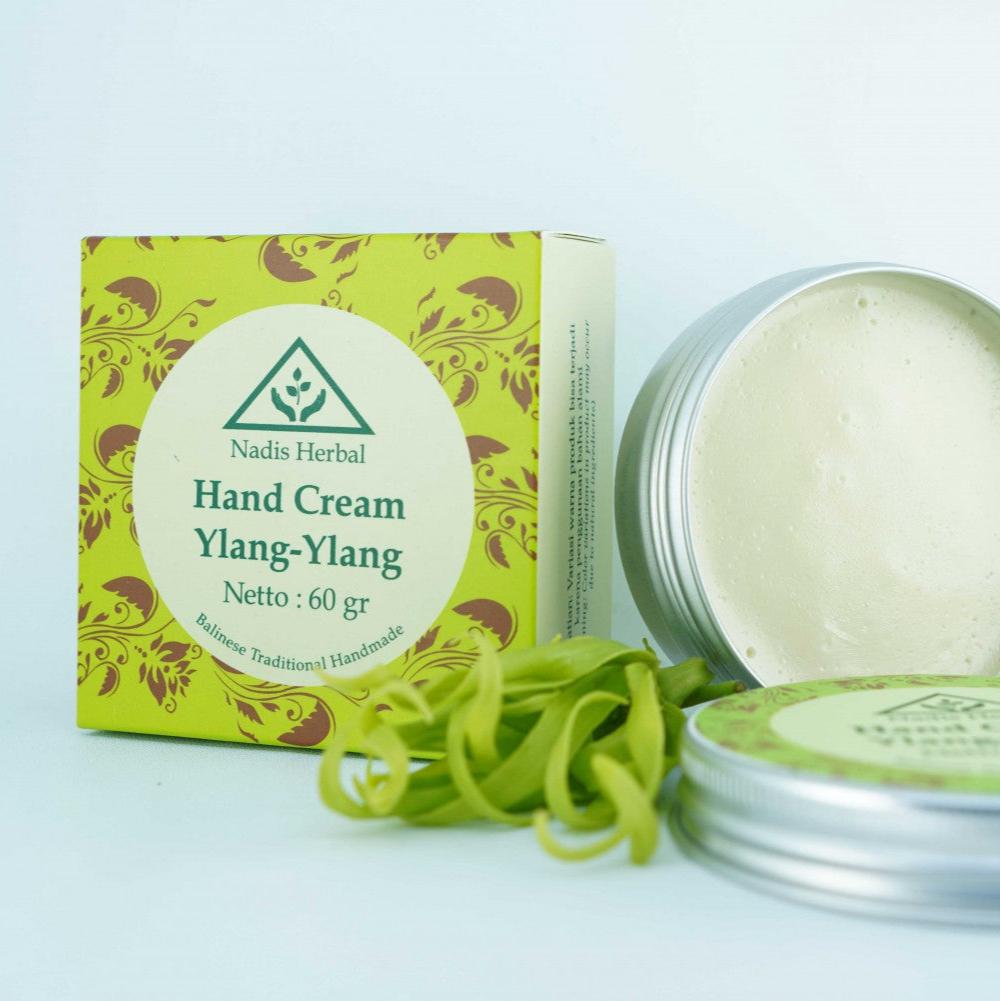rankų kremas drėkinantis, saugantis odos jaunystę su ylang-ylang Nadis Herbal