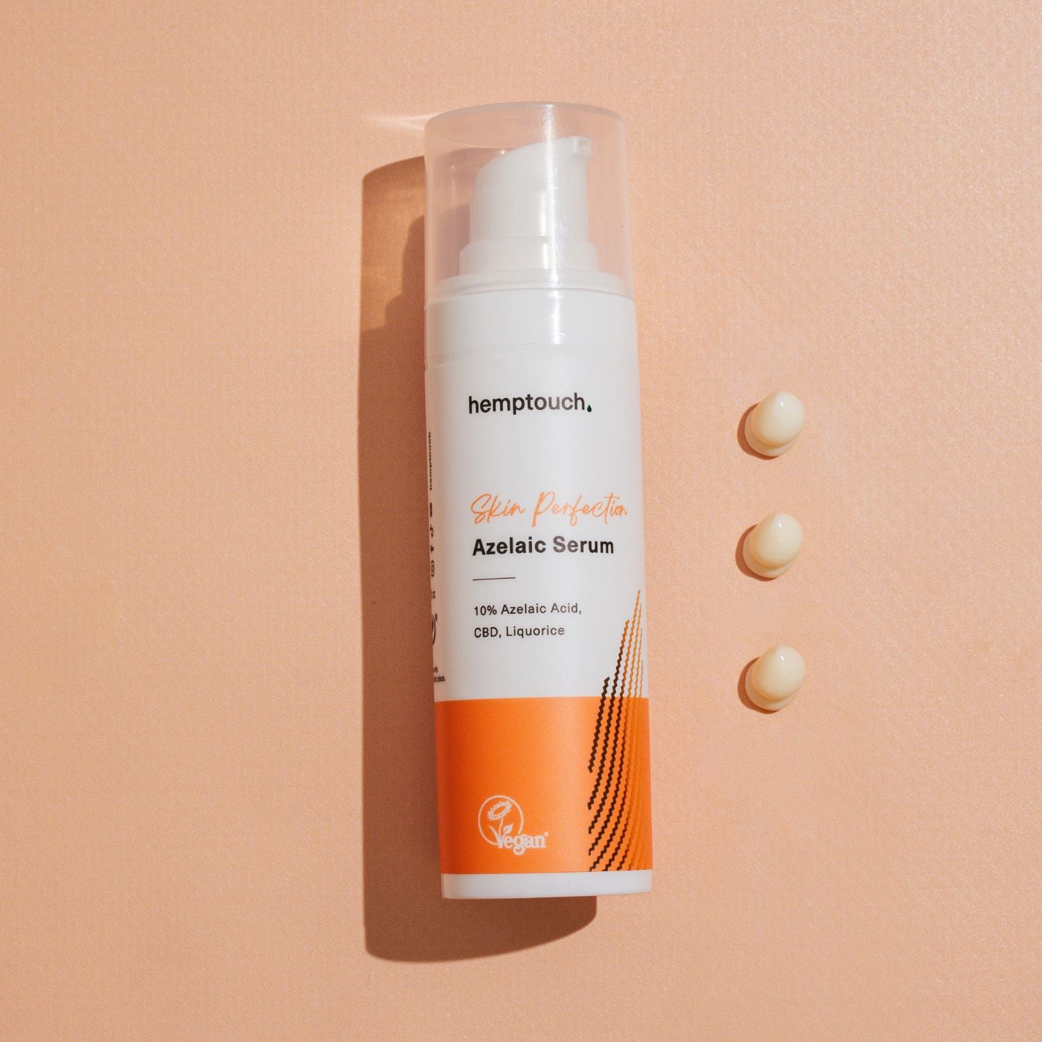 Azelaino serumas mažina paraudimus, pigmentaciją, stangrina eksfoliuoja Hemptouch