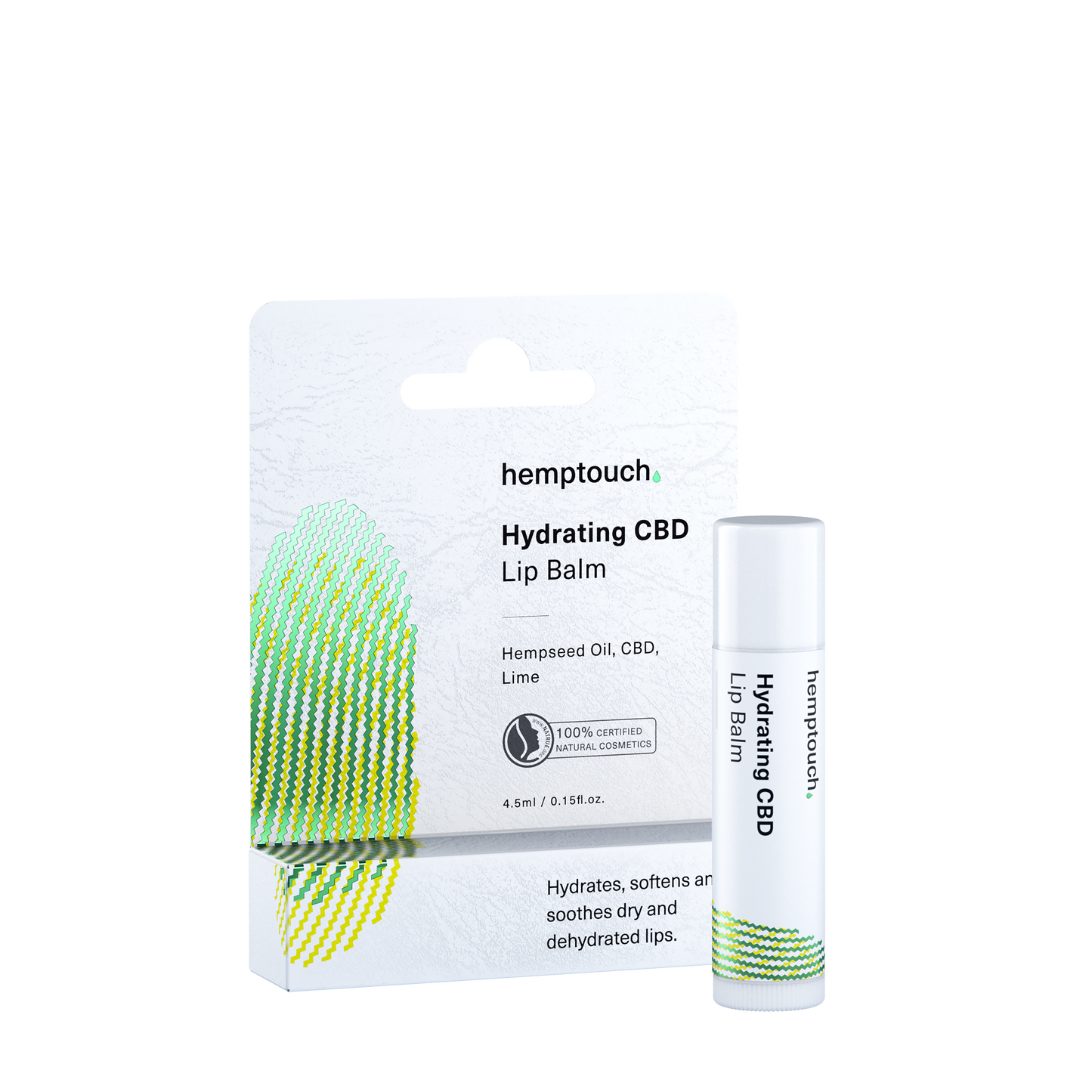 drėkinamasis CBD lūpų balzamas nuramina, suminkština, drėkina Hemptouch 