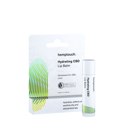 drėkinamasis CBD lūpų balzamas nuramina, suminkština, drėkina Hemptouch 