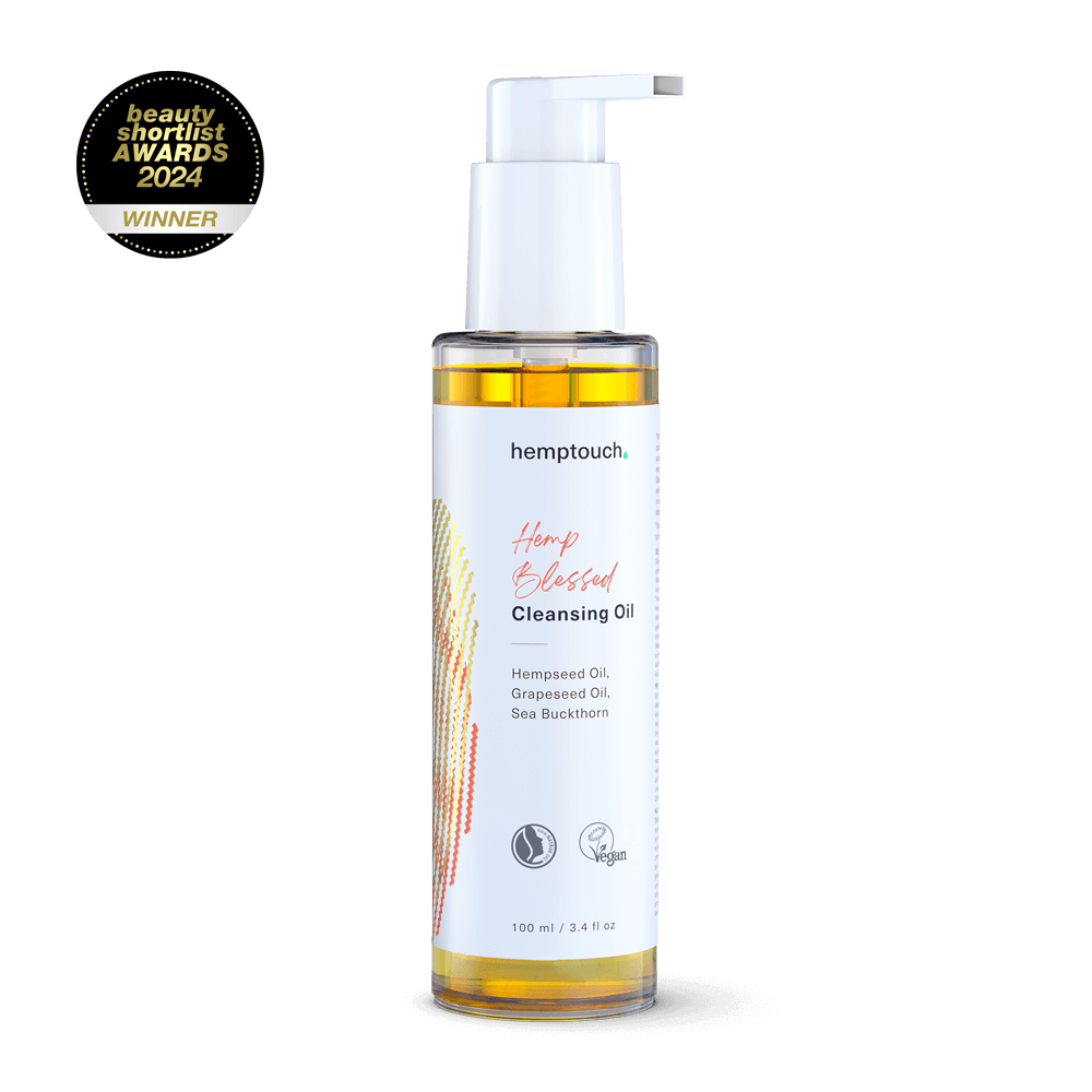 kanapių valomasis aliejus efektyviai pašalina makiažą, nešvarumus Hemptouch