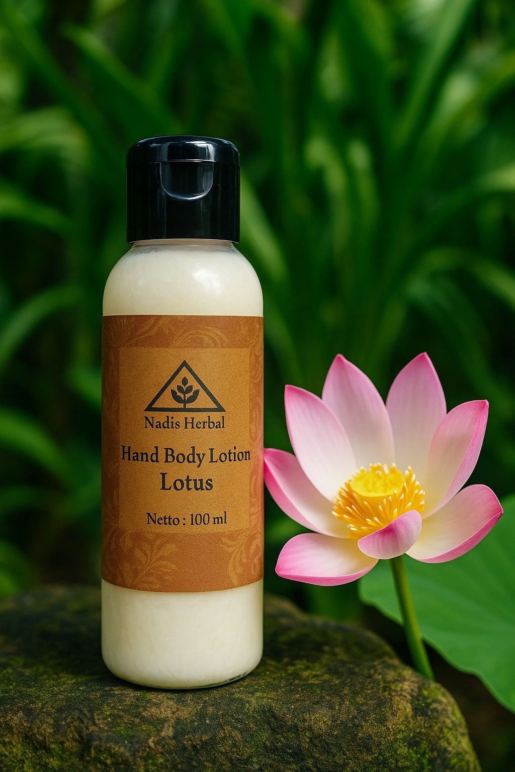 Natūralus kūno losjonas su Lotoso aliejumi, Nadis herbal