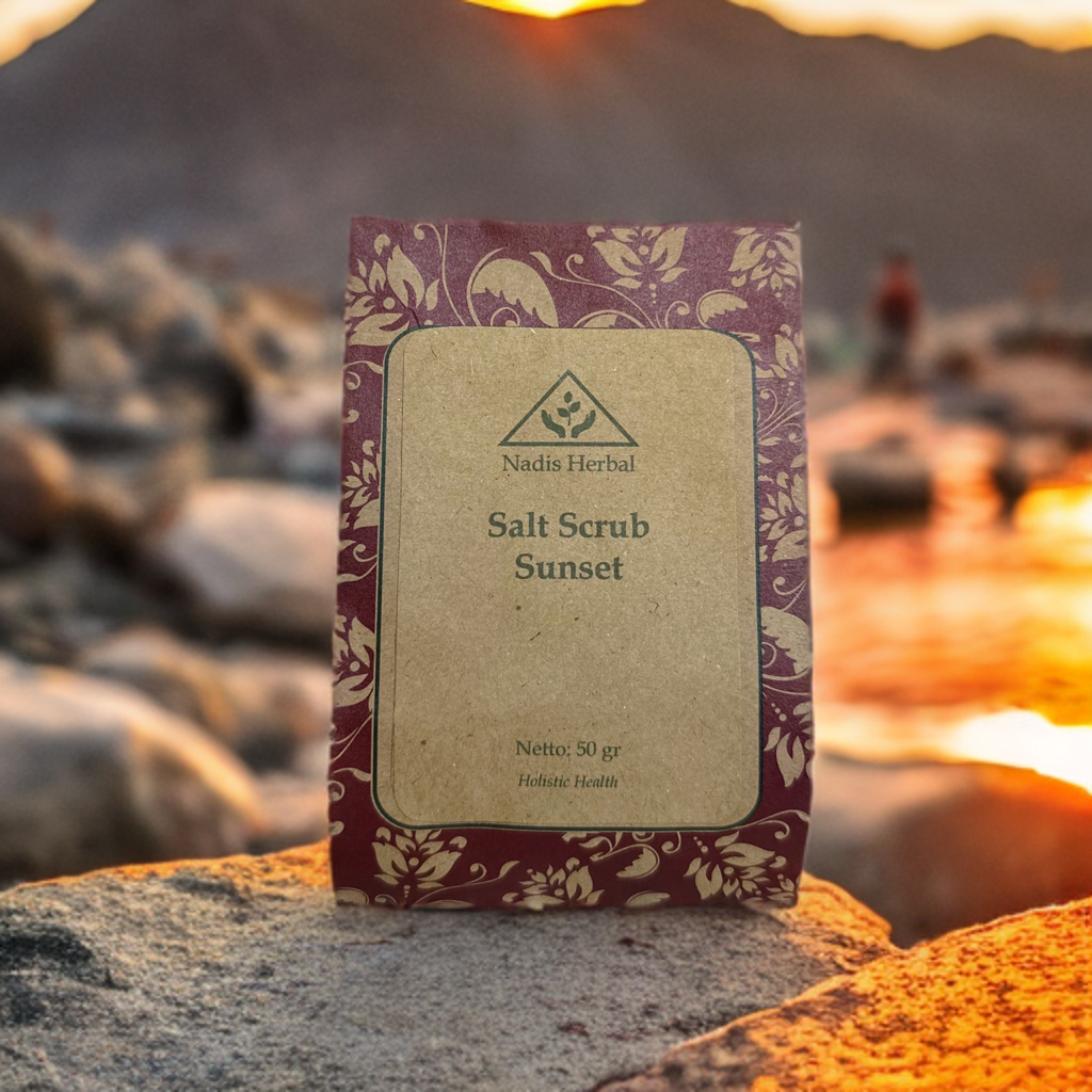 Nadis Herbal natūralus druskos\ryžių kūno šveitiklis 'Sunset' Nadis Herbal