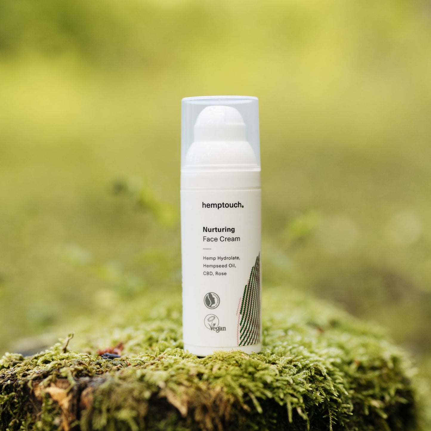 puoselėjantis maitinamasis veido kremas nuramina, maitina, drėkina Hemptouch 