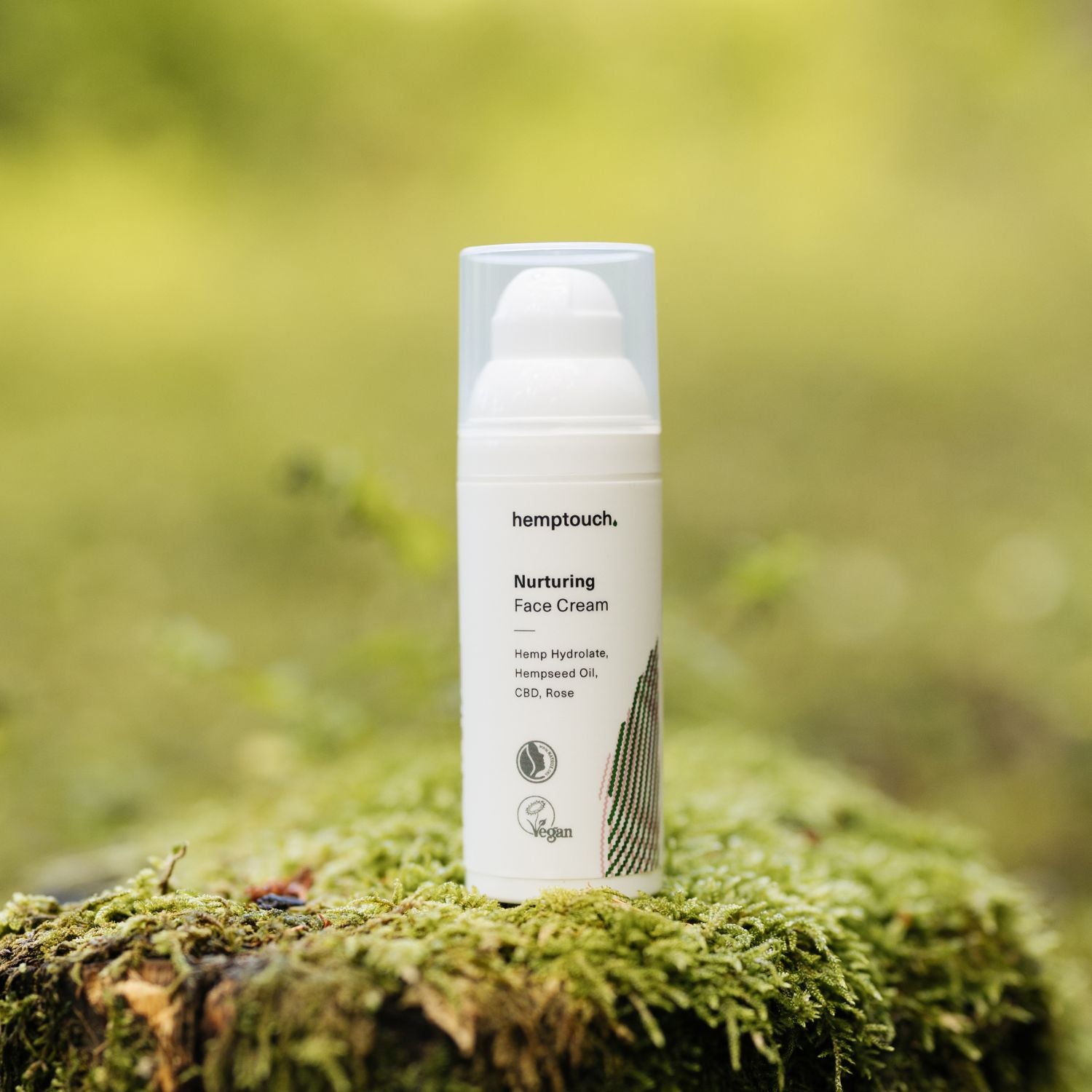 puoselėjantis maitinamasis veido kremas nuramina, maitina, drėkina Hemptouch 