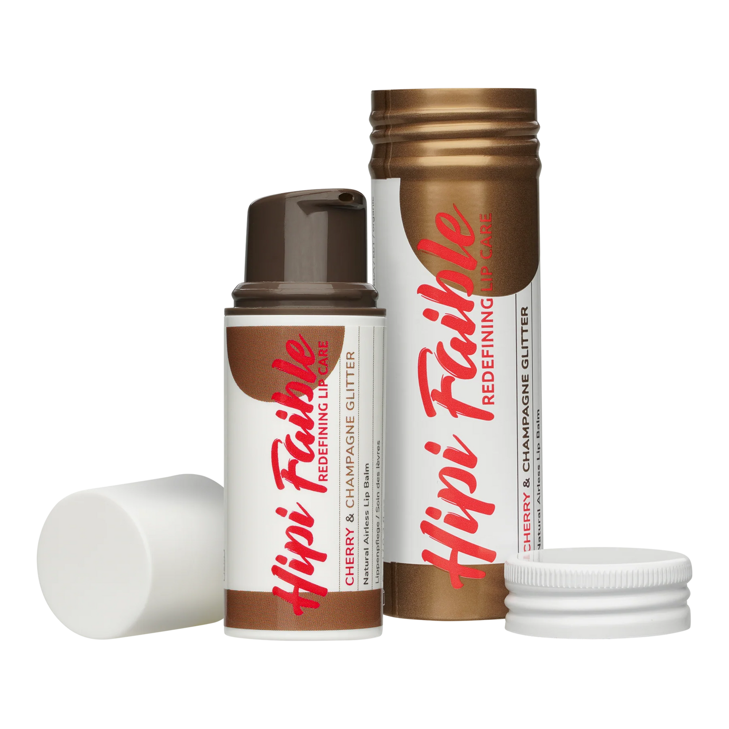 lūpų balzamas su spalva 'Cherry & Champagne Glitter' Hipi Faible 