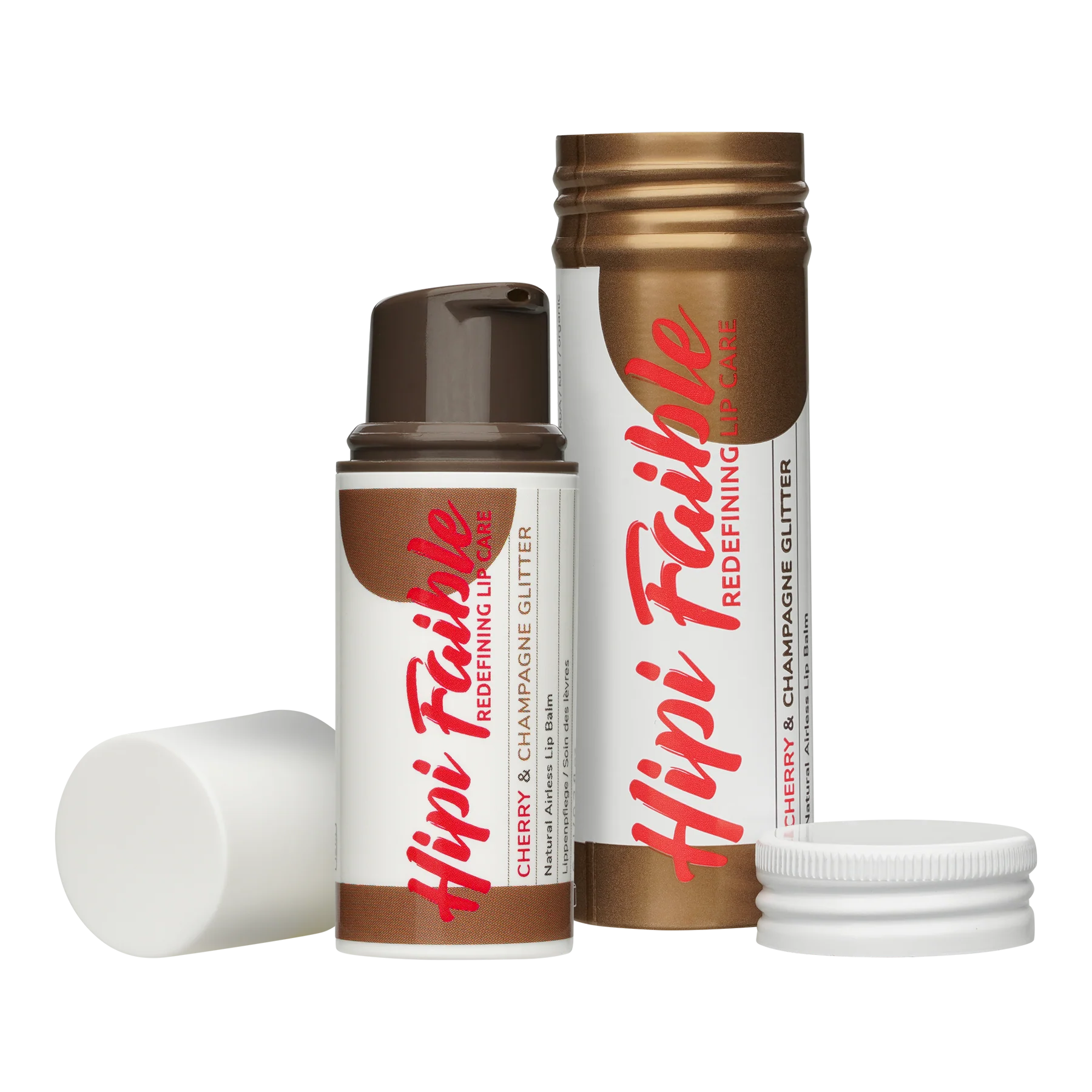 lūpų balzamas su spalva 'Cherry & Champagne Glitter' Hipi Faible 